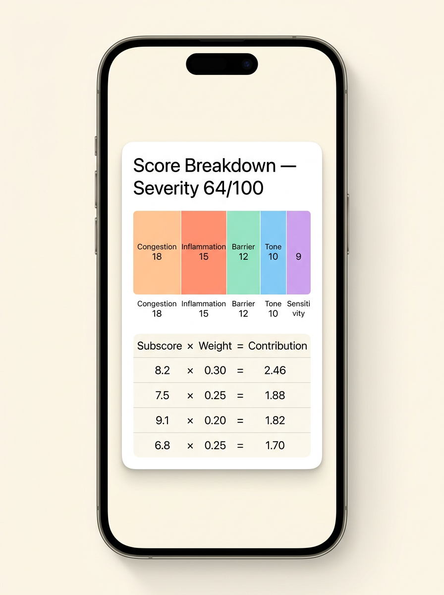 Score breakdown